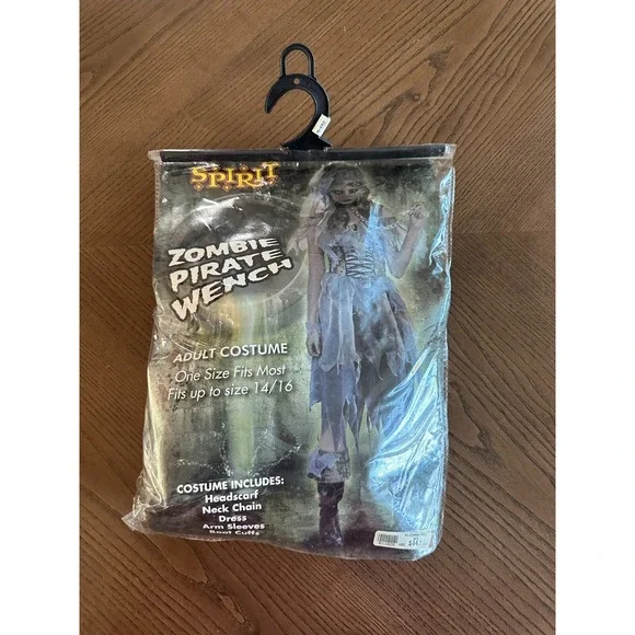 Spirit Halloween Pirate Zombie Womans Costume‎ Adult One Size Fits Most NWT - Picture 5 of 5